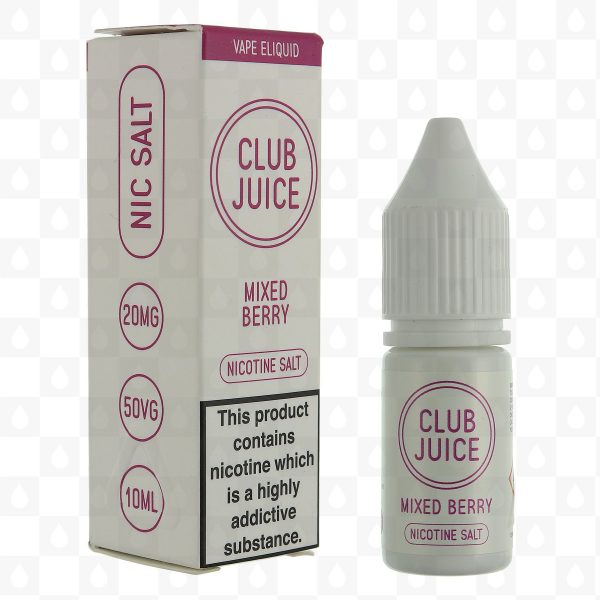 Club Juice Mixed Berry Nic Salt E Liquid 10ml e1616372446328