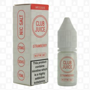 Club Juice Strawberry Nic Salt E Liquid 10ml e1616372498525