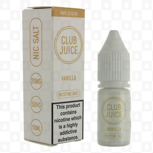 Club Juice Vanilla Nic Salt E Liquid 10ml e1616372599664