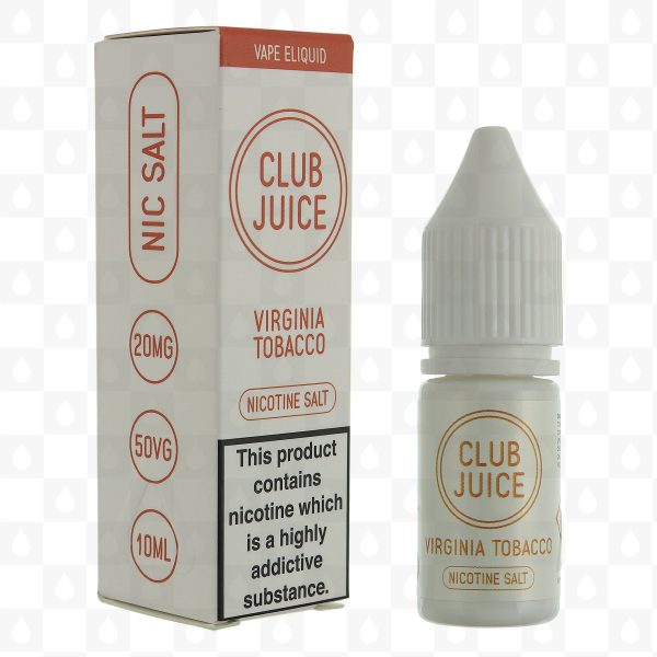 Club Juice Virginia Tobacco Nic Salt E Liquid 10ml e1616372255884