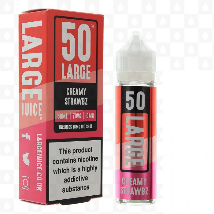 Creamy Strawbz by 50 Large E Liquid  50ml Short Fill e1587680062266