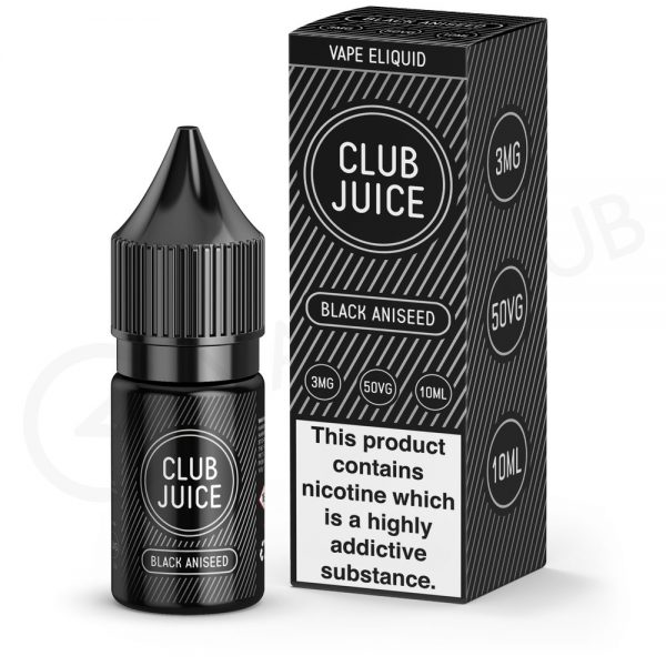 black aniseed eliquid by club juice 50 50 2