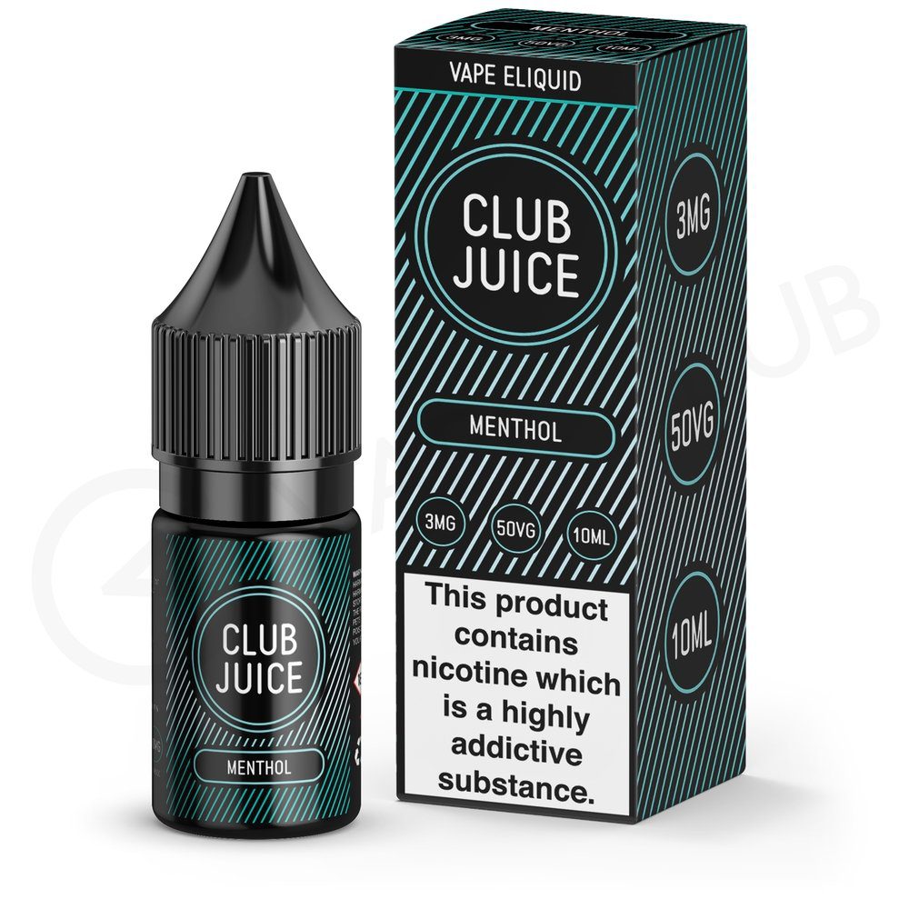 menthol eliquid by club juice 50 50 2