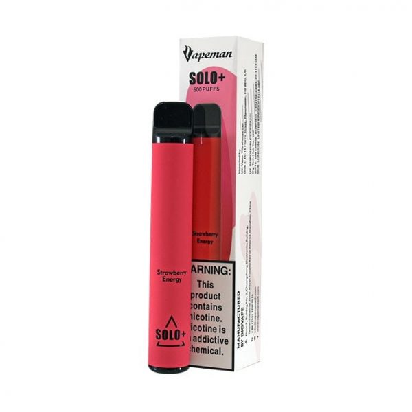 Vapeman Solo Strawberry Energy Disposable Vape Bar 600 Puff 1