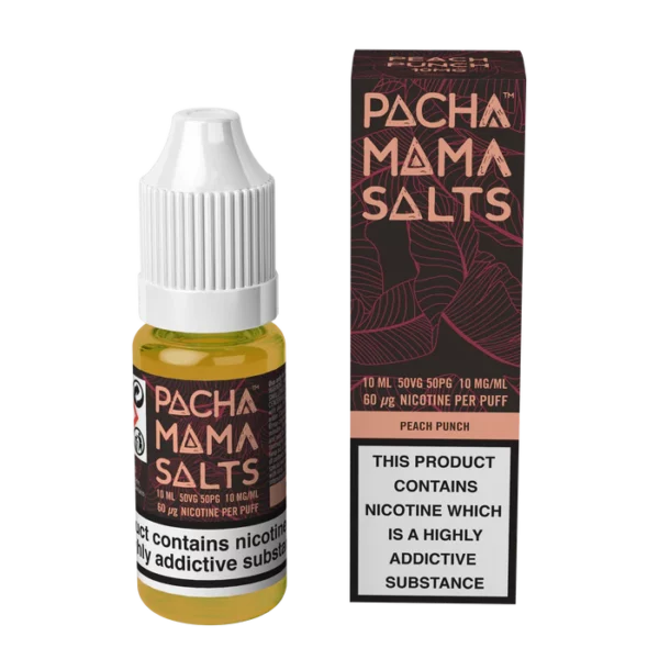 Pacha Mama Salts Peach Punch 10ml Nic Salt E Liquid