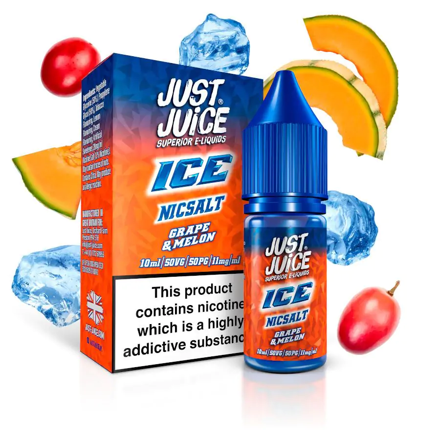 Just Juice Grape Melon Ice 10ml Nic Salt E Liquid