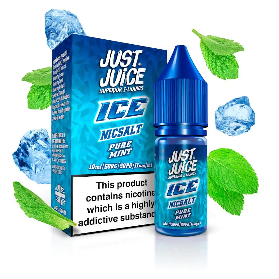 Just Juice Pure Mint Ice 10ml Nic Salt E Liquids
