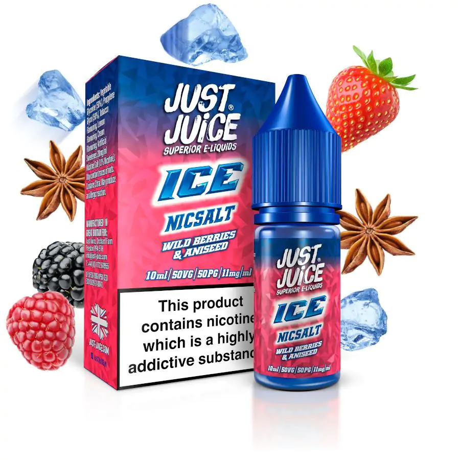Just Juice Wild Berries & Aniseed Ice 10ml Nic Salt E-Liquid