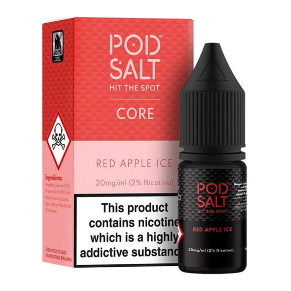 Pod Salt Red Apple Ice 10ml Nic Salt E Liquid