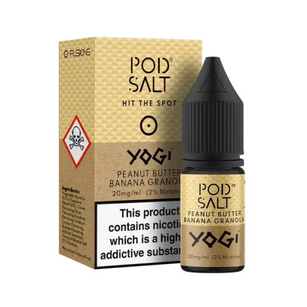 Pod Salt Yogi Peanut Butter Banana Granola 10ml Nic Salt E Liquid