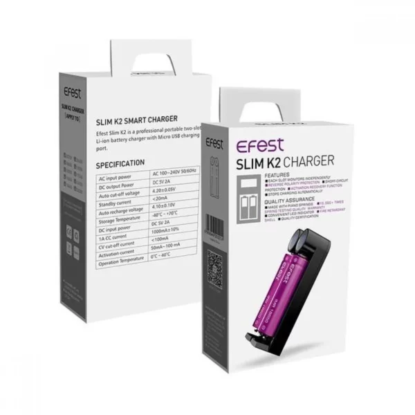 Efest Slim K2 Dual Bay USB Battery Charger