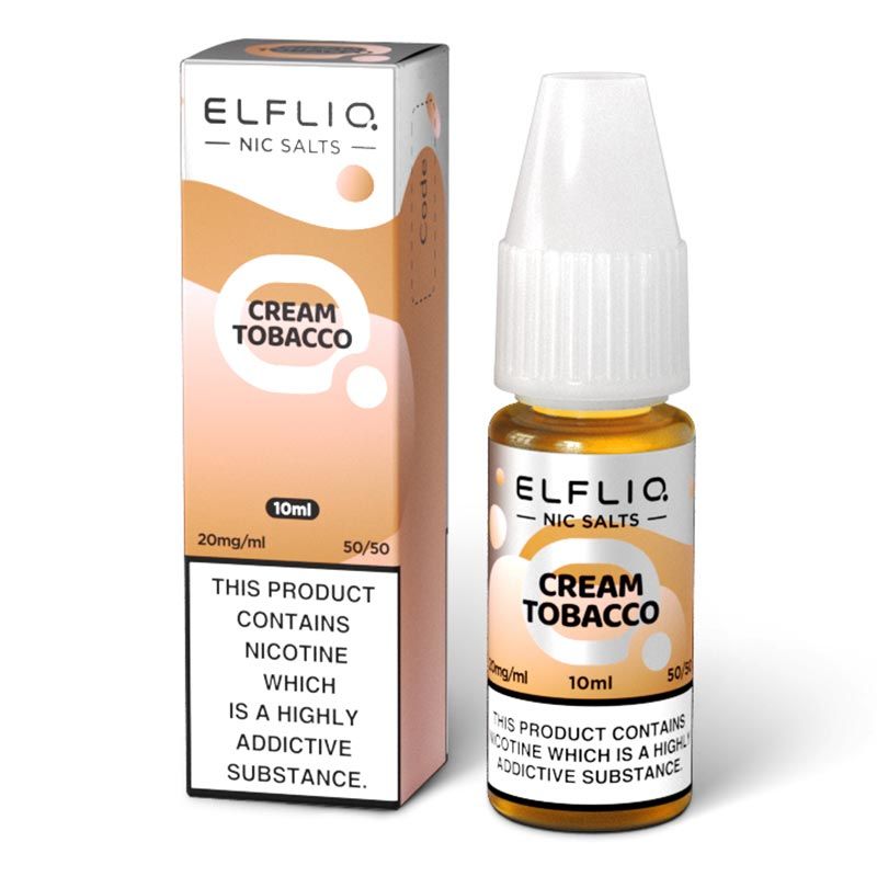 Elf Bar ELFLIQ Cream Tobacco 10ml Nic Salt E Liquid
