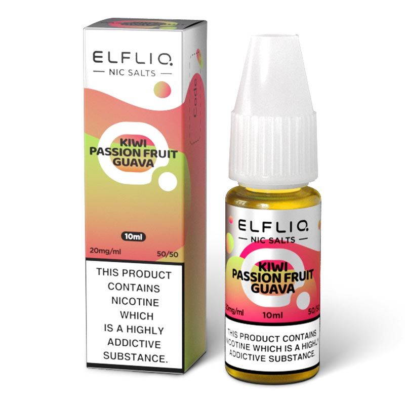 Elf Bar ELFLIQ Kiwi Passion Fruit Guava 10ml Nic Salt E Liquid