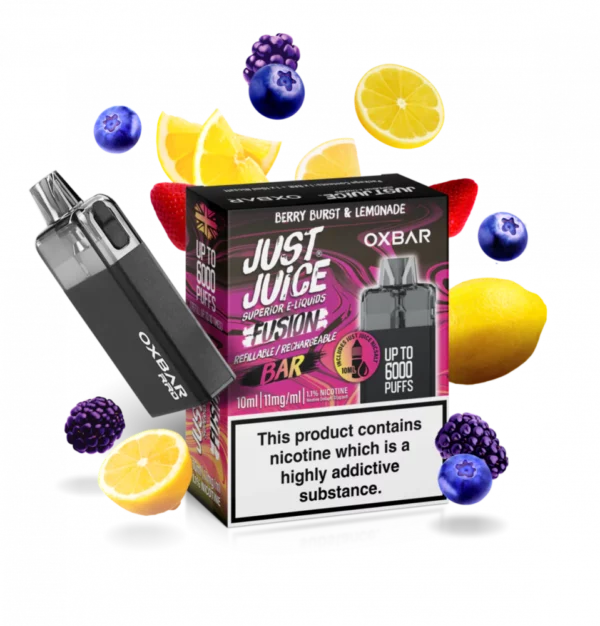 Just Juice x Oxbar RRB Fusion Berry Burst Lemonade 20mg Disposable Vape