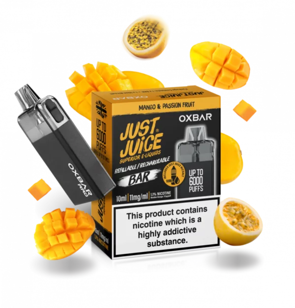 Just Juice x Oxbar RRB Mango Passionfruit 20mg Disposable Vape