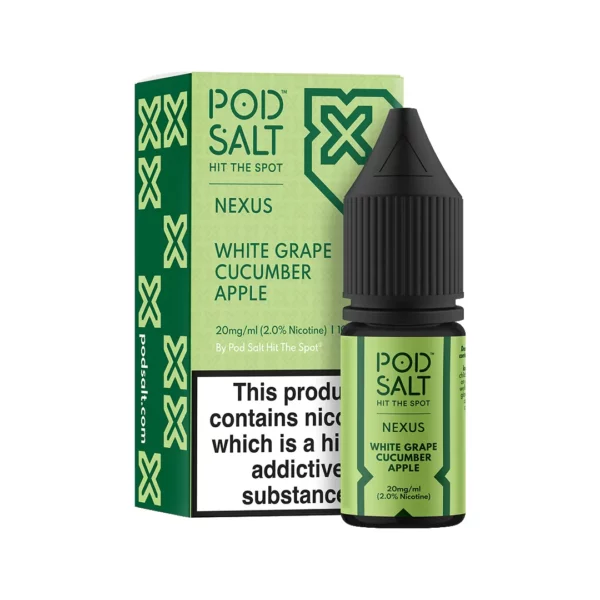 Pod Salt Nexus White Grape Cucumber Apple 10ml Nic Salt E Liquid