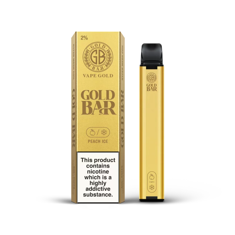 Gold Bar 600 Peach Ice Disposable Vape