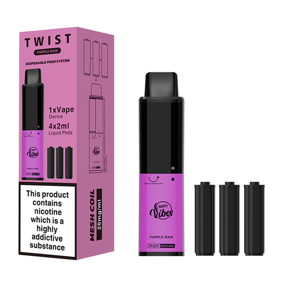 Happy Vibes Twist Purple Rain 2400 Disposable Vape