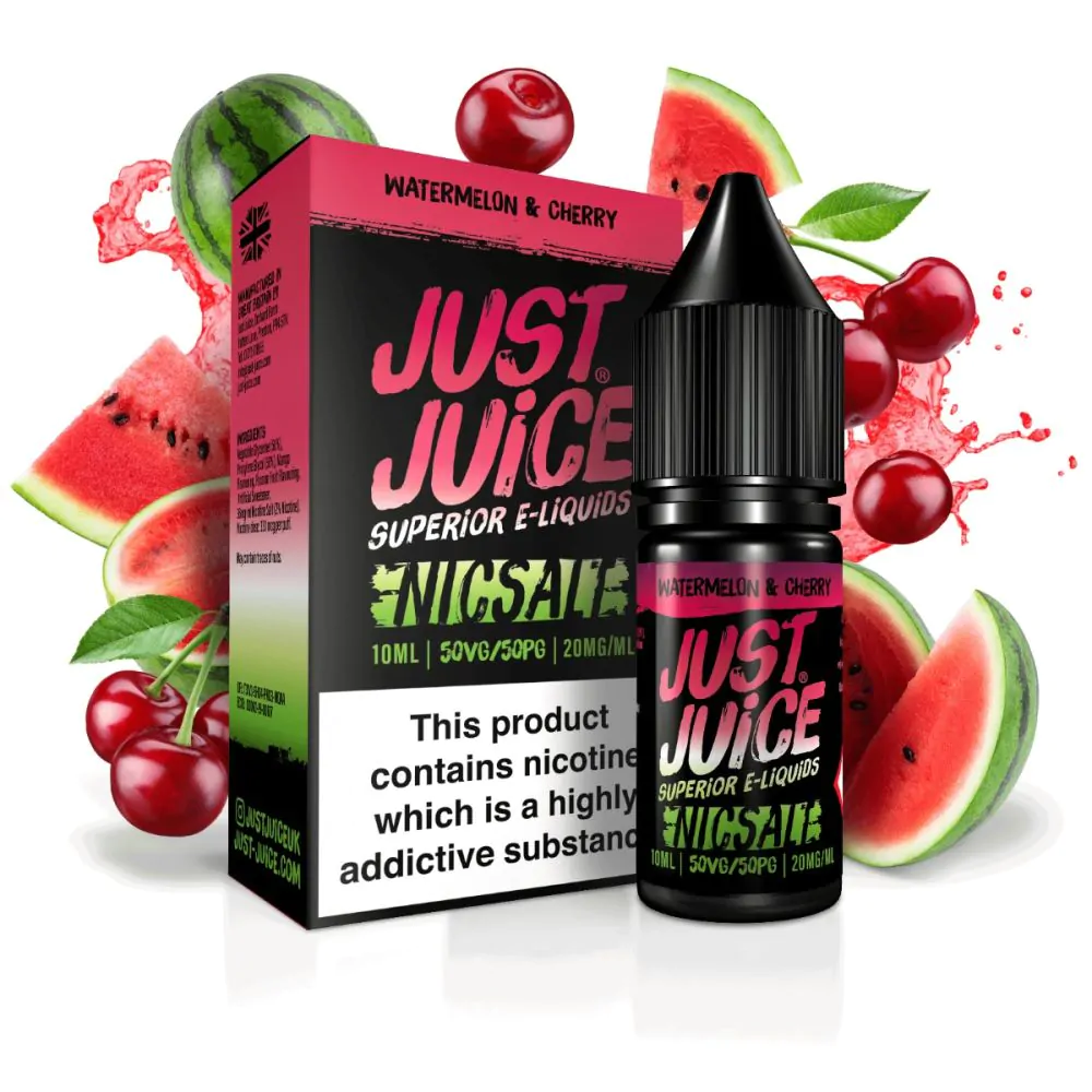 Just Juice Watermelon & Cherry 10ml Nic Salt E Liquid