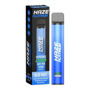 Haze CBD Platinum Blue Razz Disposable Vape 1000mg CBD