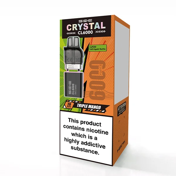 SKE Crystal CL6000 Replacement Prefilled Pod triple mango