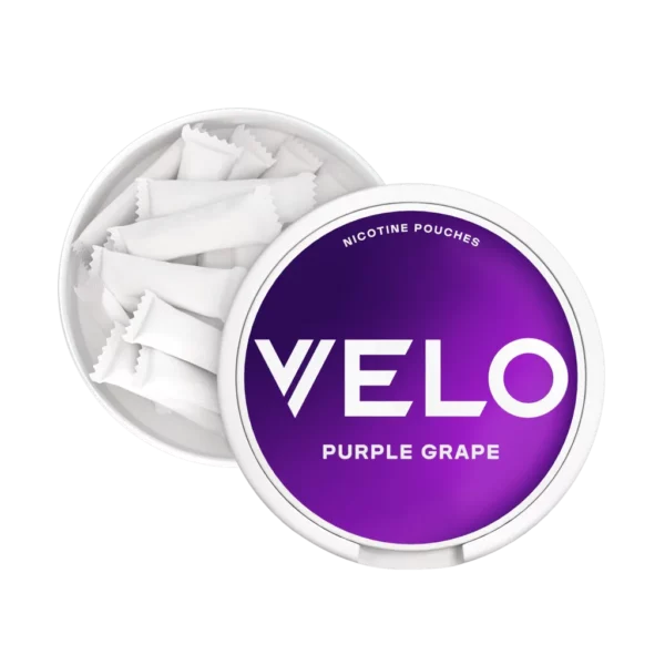 Velo Bright Purple Grape Nicotine Pouches Inside