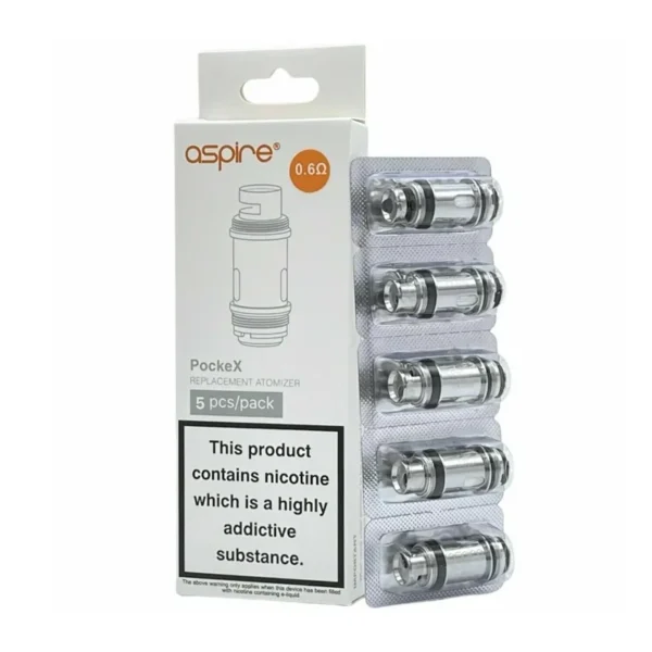 Aspire Pockex Replacement Coils 0.6 ohm coils