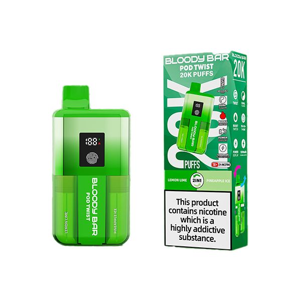 Bloody Bar 20k Lemon Lime : Pineapple Ice Prefilled Kit
