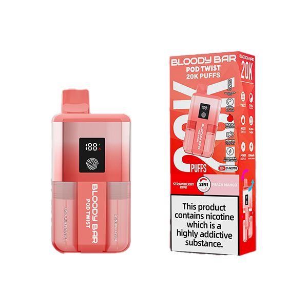 Bloody Bar 20k Strawberry Kiwi : Peach Mango Prefilled Kit