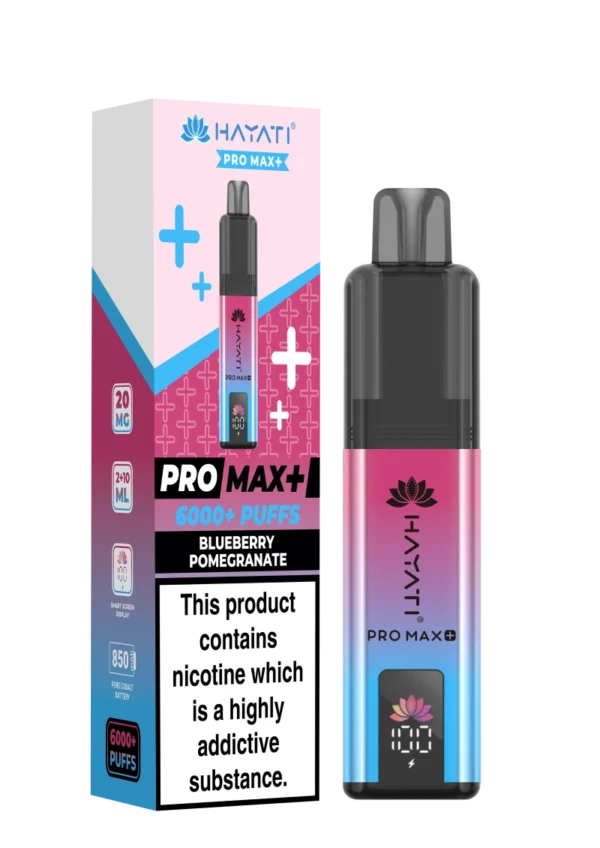 Hayati Pro Max Plus 6000 Puffs Prefilled Pod Kit Blueberry Pomegranate