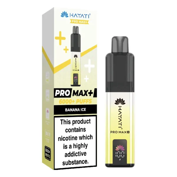 Hayati Pro Max Plus Banana Ice 6000 Puffs Prefilled Pod Kit