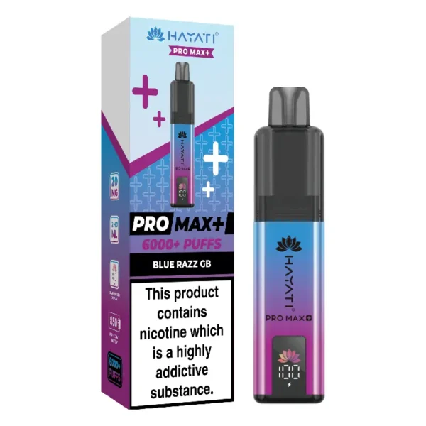 Hayati Pro Max Plus Blue Razz GB 6000 Puffs Prefilled Pod Kit