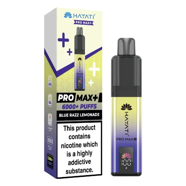 Hayati Pro Max Plus Blue Razz Lemonade 6000 Puffs Prefilled Pod Kit