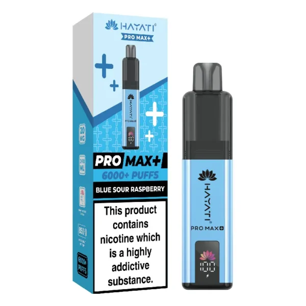 Hayati Pro Max Plus Blue Sour Raspberry 6000 Puffs Prefilled Pod Kit