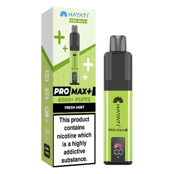Hayati Pro Max Plus Fresh Mint 6000 Puffs Prefilled Pod Kit