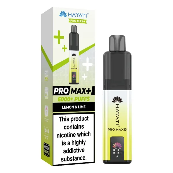 Hayati Pro Max Plus Lemon & Lime 6000 Puffs Prefilled Pod Kit
