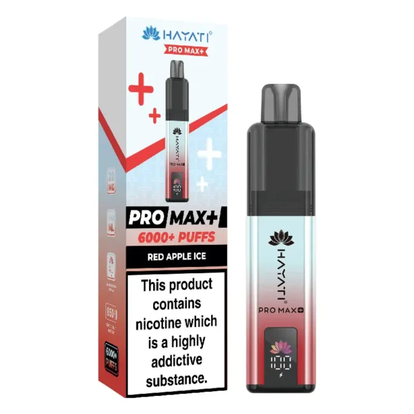 Hayati Pro Max Plus Red Apple Ice 6000 Puffs Prefilled Pod Kit