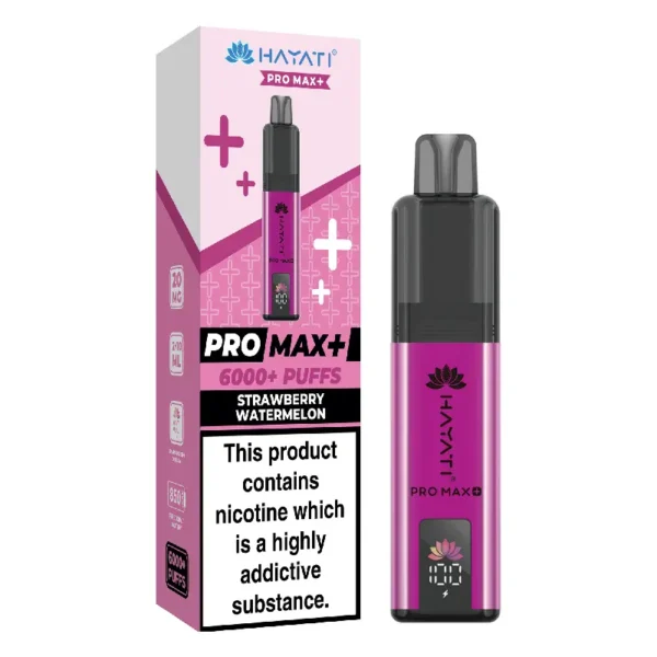 Hayati Pro Max Plus Strawberry Watermelon 6000 Puffs Prefilled Pod Kit