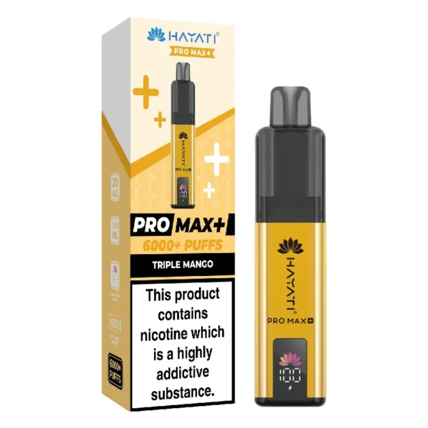 Hayati Pro Max Plus Triple Mango 6000 Puffs Prefilled Pod Kit