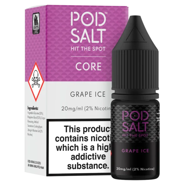 Pod Salt Grape Ice 10ml Nic Salt E Liquid