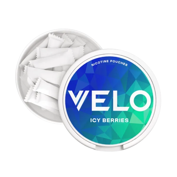 Velo Icy Berries Nicotine Pouches INside can